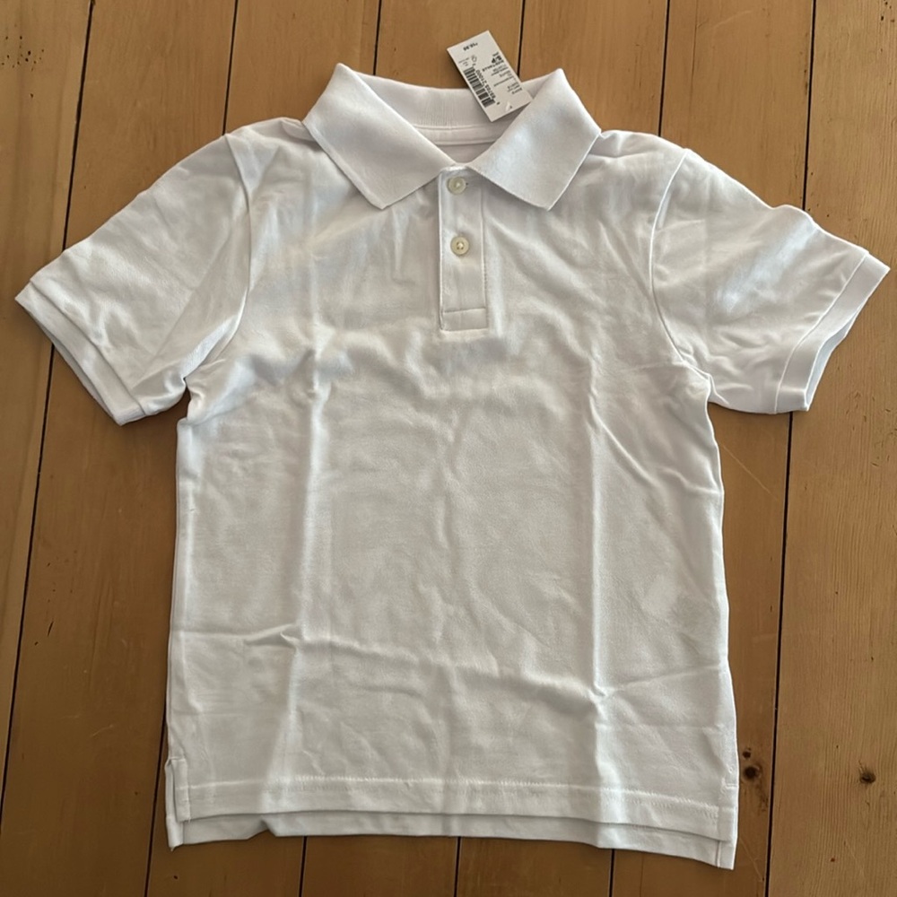 The Children's Place White Polo Shirt Short Sleeve Classic boys size 5/6